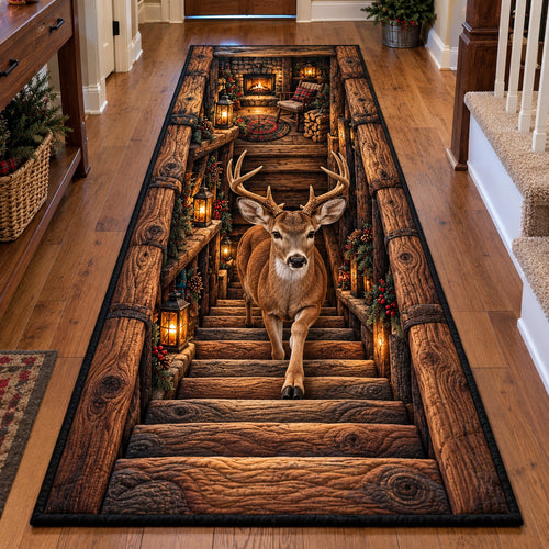 Wooden Deer Path Runner Rug GFTOTP23415