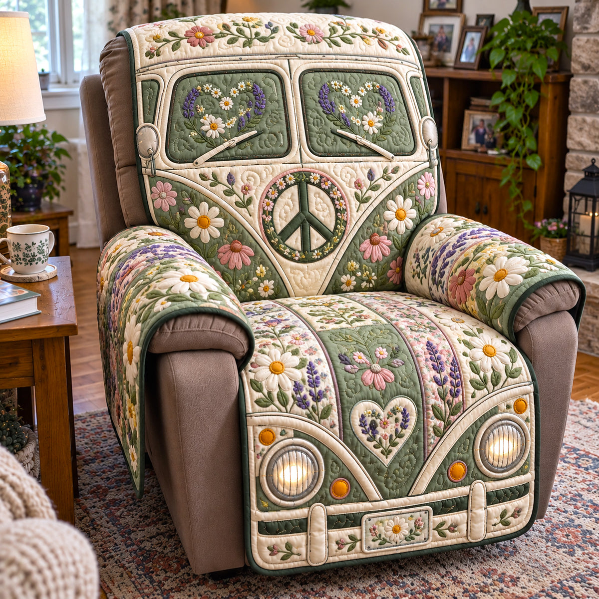 Botanical Van Quilted Sofa Cover GFTOTP23423