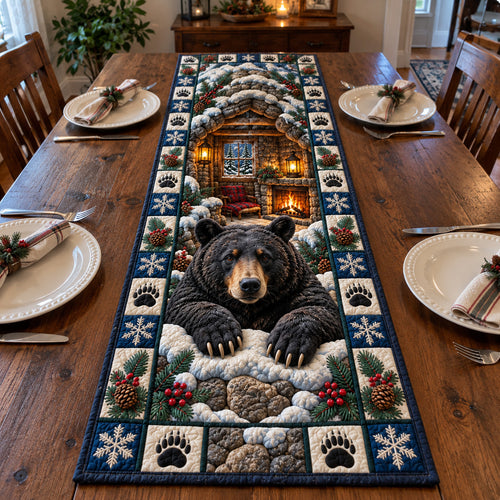 Winter Rustic Guardian Quilted Table Runner GFTOTP23425