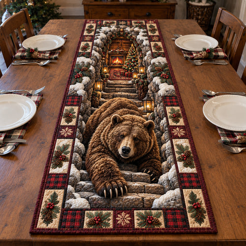 Winter Rustic Guardian Quilted Table Runner GFTOTP23426