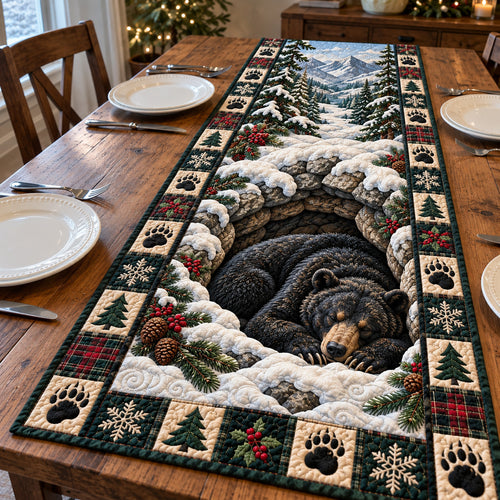 Winter Rustic Guardian Quilted Table Runner GFTOTP23427