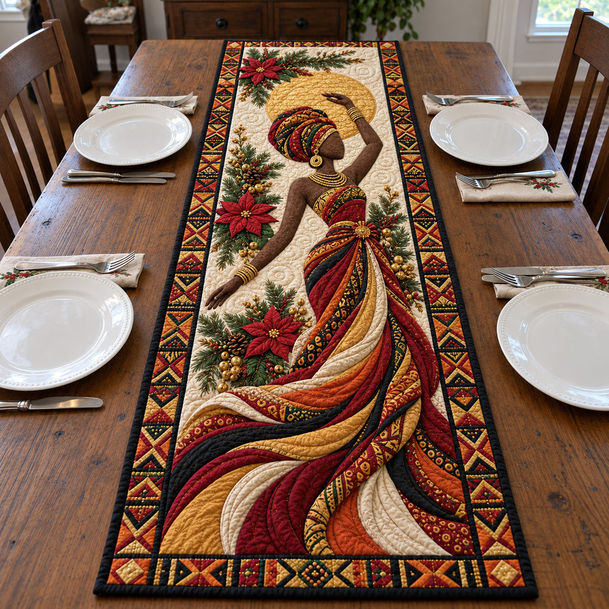 Festive Elegance Quilted Table Runner GFTOTP23432
