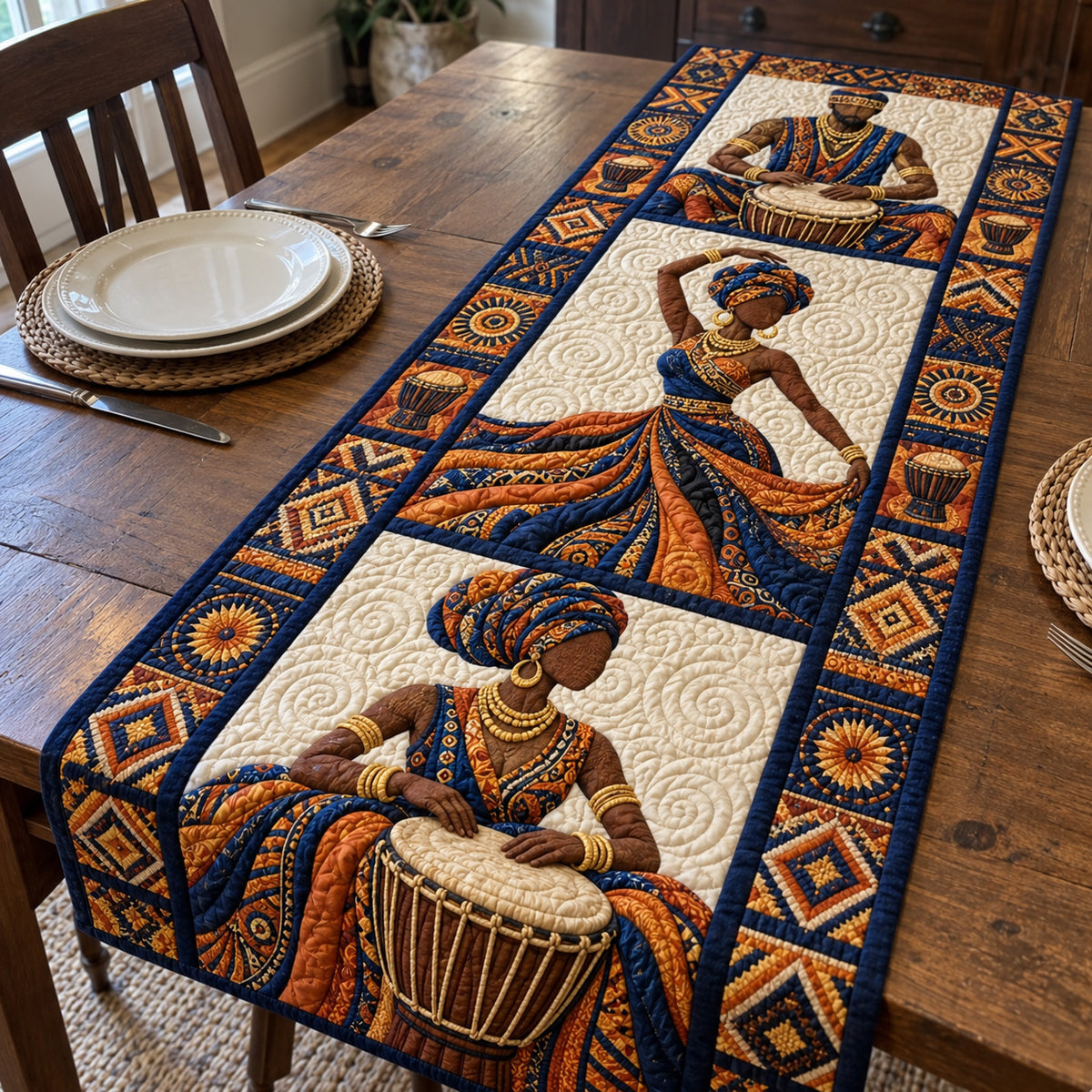 Rhythmic Beat Quilted Table Runner GFTOTP23434