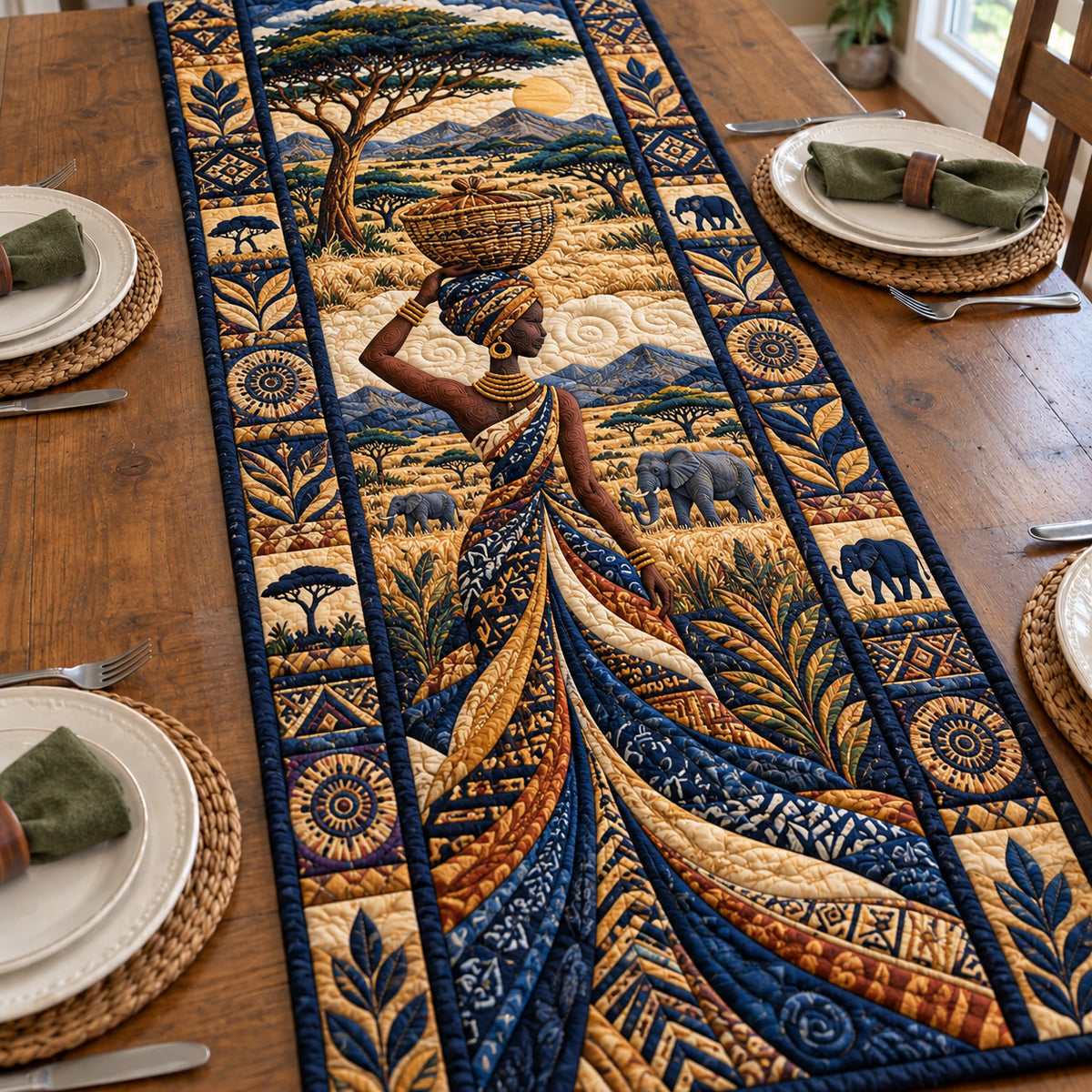 Blue Horizon Quilted Table Runner GFTOTP23436