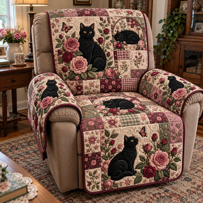 Rose Velvet Paws Quilted Sofa Cover GFTOTP23470