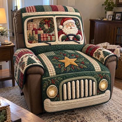 Santa Holiday Ride Quilted Sofa Cover GFTOTP23484