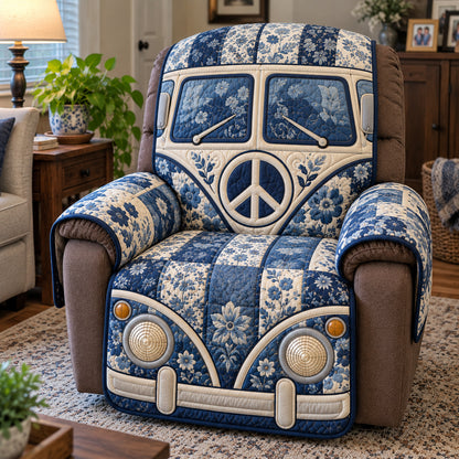 Delft Blue Van Quilted Sofa Cover GFTOTP23515
