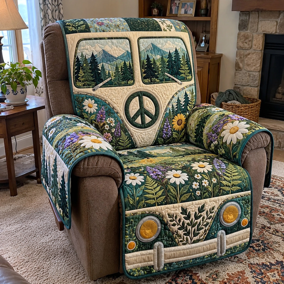 Woodland Van Trail Quilted Sofa Cover GFTOTP23518