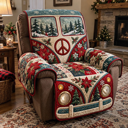 Merry Poinsettia Van Quilted Sofa Cover GFTOTP23521
