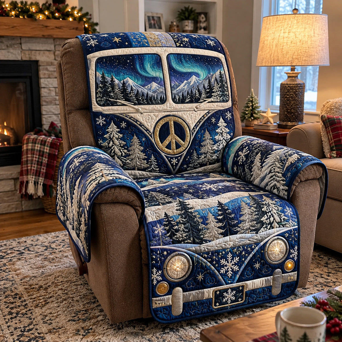 Aurora Blue Van Quilted Sofa Cover GFTOTP23522