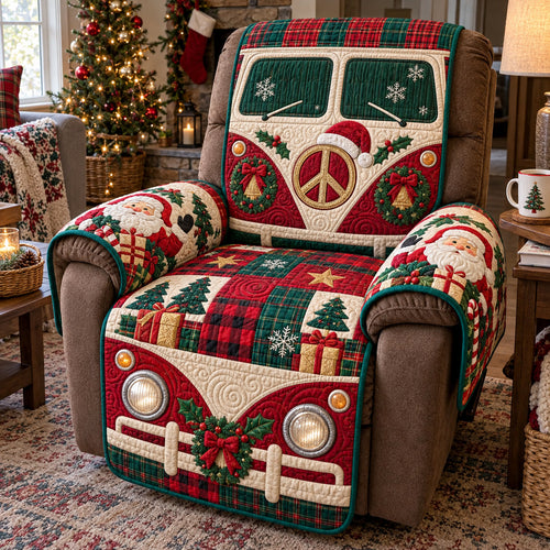 Santa Plaid Van Quilted Sofa Cover GFTOTP23524