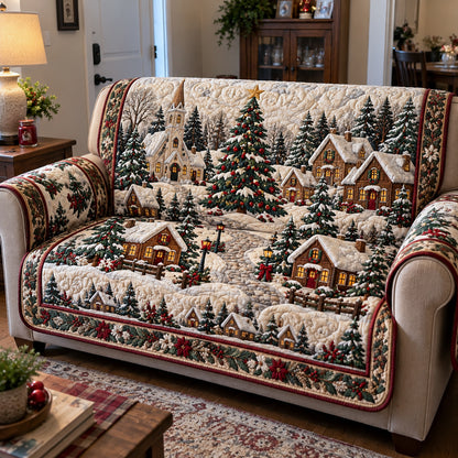 Joyful Village Noel Quilted Sofa Cover GFTOTP23532