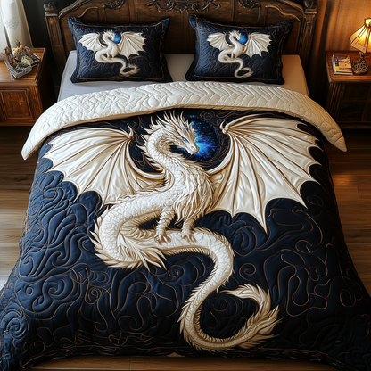 Majestic Dragon 3-Piece Quilted Bedding Set GFTOTP2418