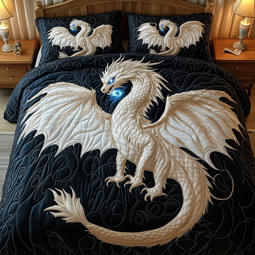 Majestic Dragon 3-Piece Quilted Bedding Set GFTOTP2420
