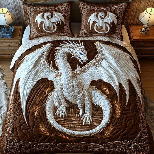 Majestic Dragon 3-Piece Quilted Bedding Set GFTOTP2426