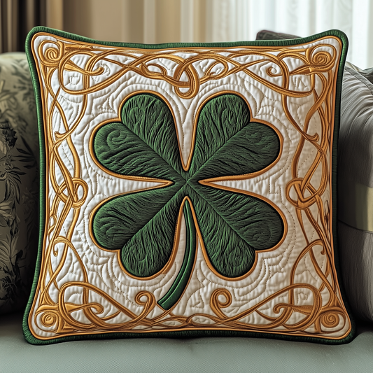 Irish Shamrock Quilted Pillow Case GFTOTP2551
