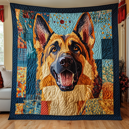 Vibrant German Shepherd Quilted Blanket GFTOTP2639