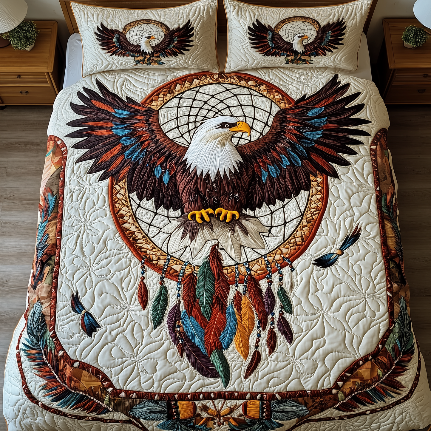 Majestic Eagle 3-Piece Quilted Bedding Set GFTOTP2760