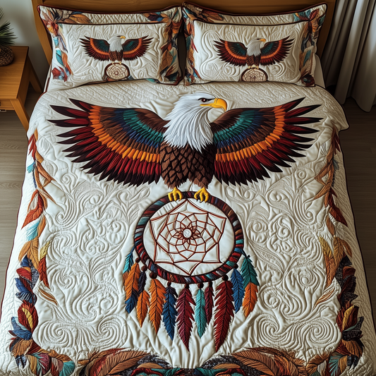 Majestic Eagle 3-Piece Quilted Bedding Set GFTOTP2761