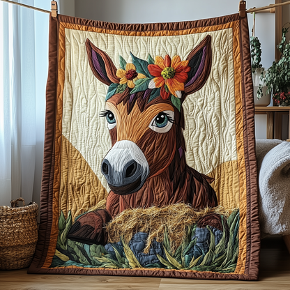 Rustic Donkey Quilted Blanket GFTOTP3001