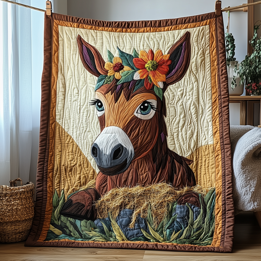Rustic Donkey Quilted Blanket GFTOTP3001