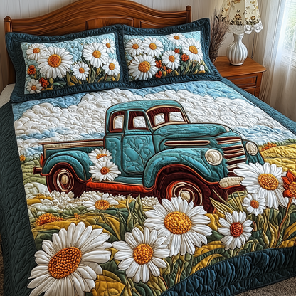 Vintage Truck 3-Piece Quilted Bedding Set GFTOTP3018
