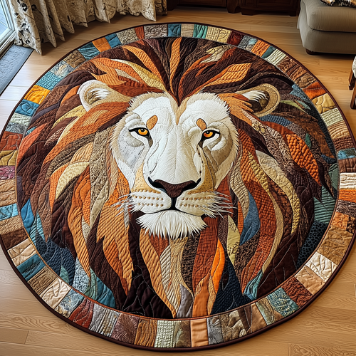 Majestic Lion Quilted Round Mat GFTOTP3073
