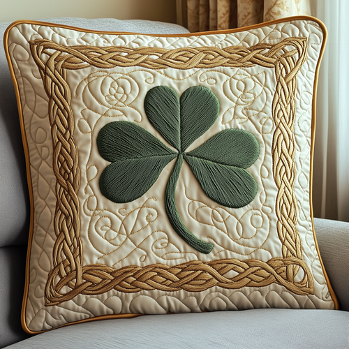 Irish Shamrock Quilted Pillow Case GFTOTP3499