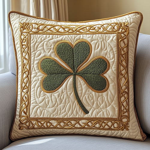 Irish Shamrock Quilted Pillow Case GFTOTP3501