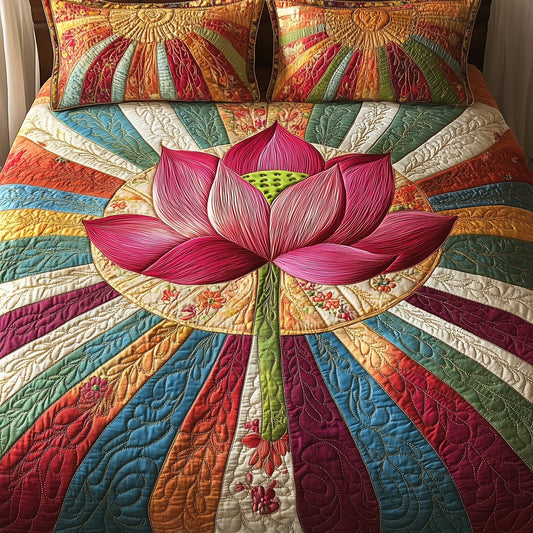 Lotus Grace 3-Piece Quilted Bedding Set GFTOTP3907