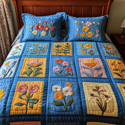 Springtime Patchwork 3-Piece Quilted Bedding Set GFTOTP4059