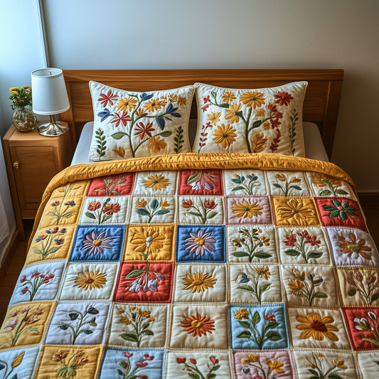 Springtime Patchwork 3-Piece Quilted Bedding Set GFTOTP4062