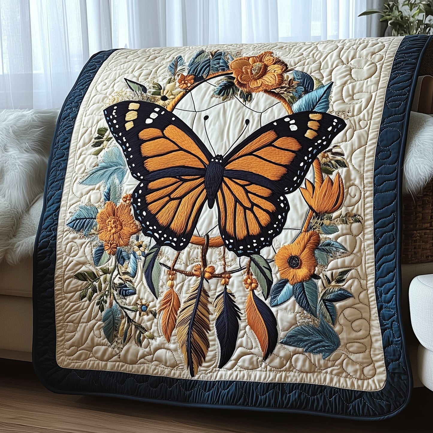 Butterfly Dreamcatcher Quilted Blanket GFTOTP4089