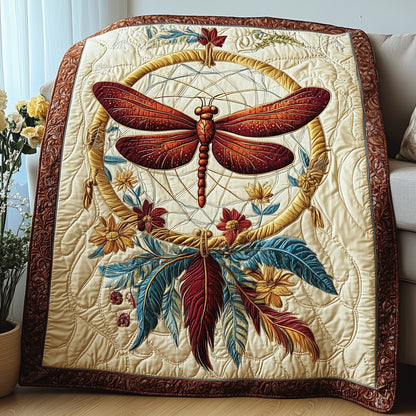 Dragonfly Dreamcatcher Quilted Blanket GFTOTP4106