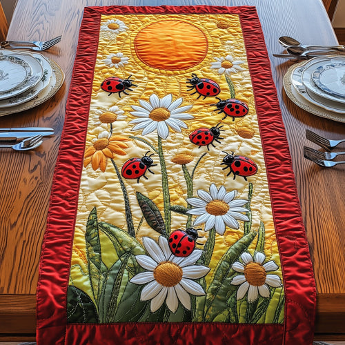 Springtime Ladybug Quilted Table Runner GFTOTP4122