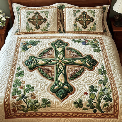 Celtic Cross 3-Piece Quilted Bedding Set GFTOTP4181