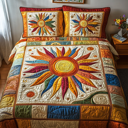 Hippie Sun 3-Piece Quilted Bedding Set GFTOTP4186