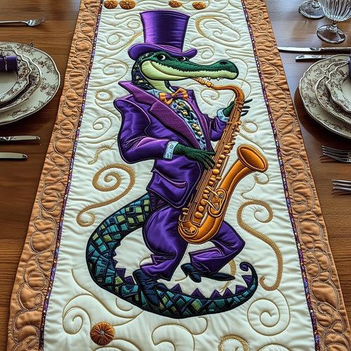Mardi Gras Alligator Quilted Table Runner GFTOTP4276