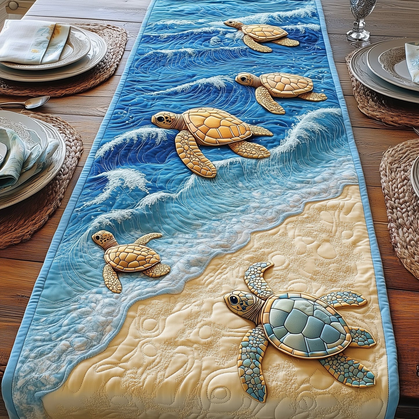 Ocean Breeze Quilted Table Runner GFTOTP4355