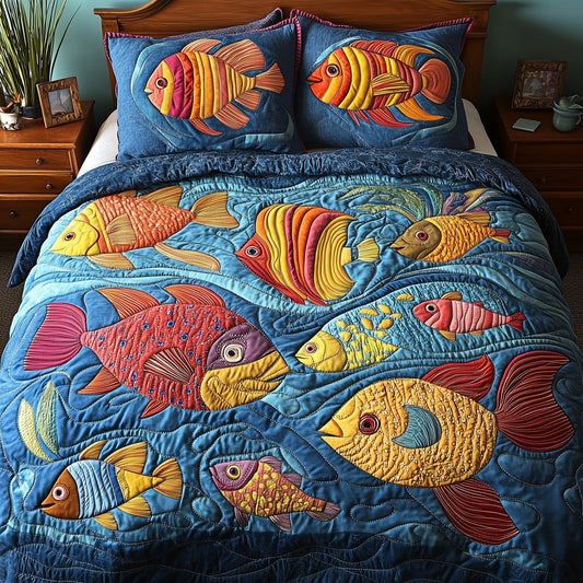 Ocean Dream 3-Piece Quilted Bedding Set GFTOTP4437