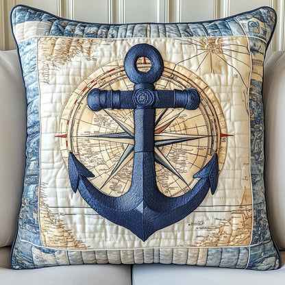 Nautical Anchor Quilted Pillow Case GFTOTP4455