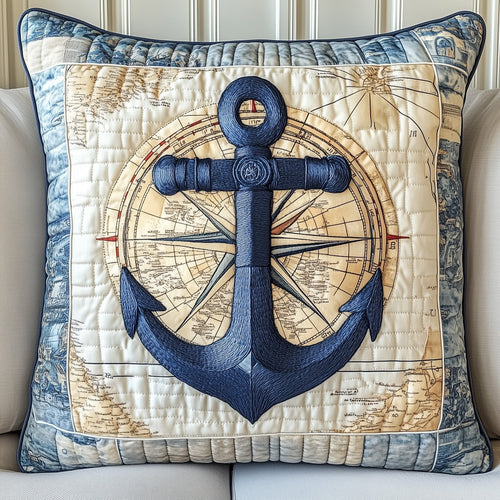 Nautical Anchor Quilted Pillow Case GFTOTP4455