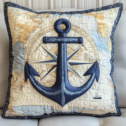 Nautical Anchor Quilted Pillow Case GFTOTP4456