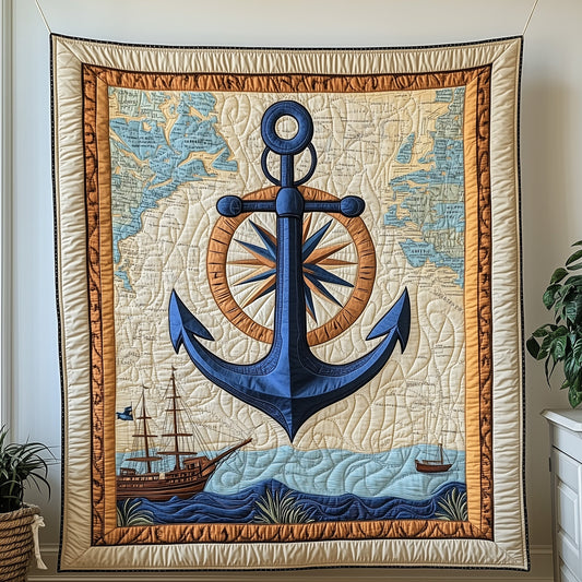 Nautical Anchor Quilted Blanket GFTOTP4486