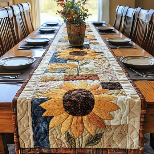 Vintage Sunflower Quilted Table Runner GFTOTP4522