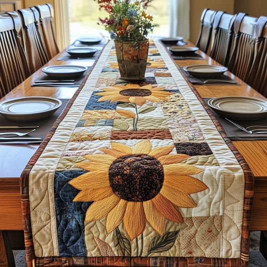 Vintage Sunflower Quilted Table Runner GFTOTP4522