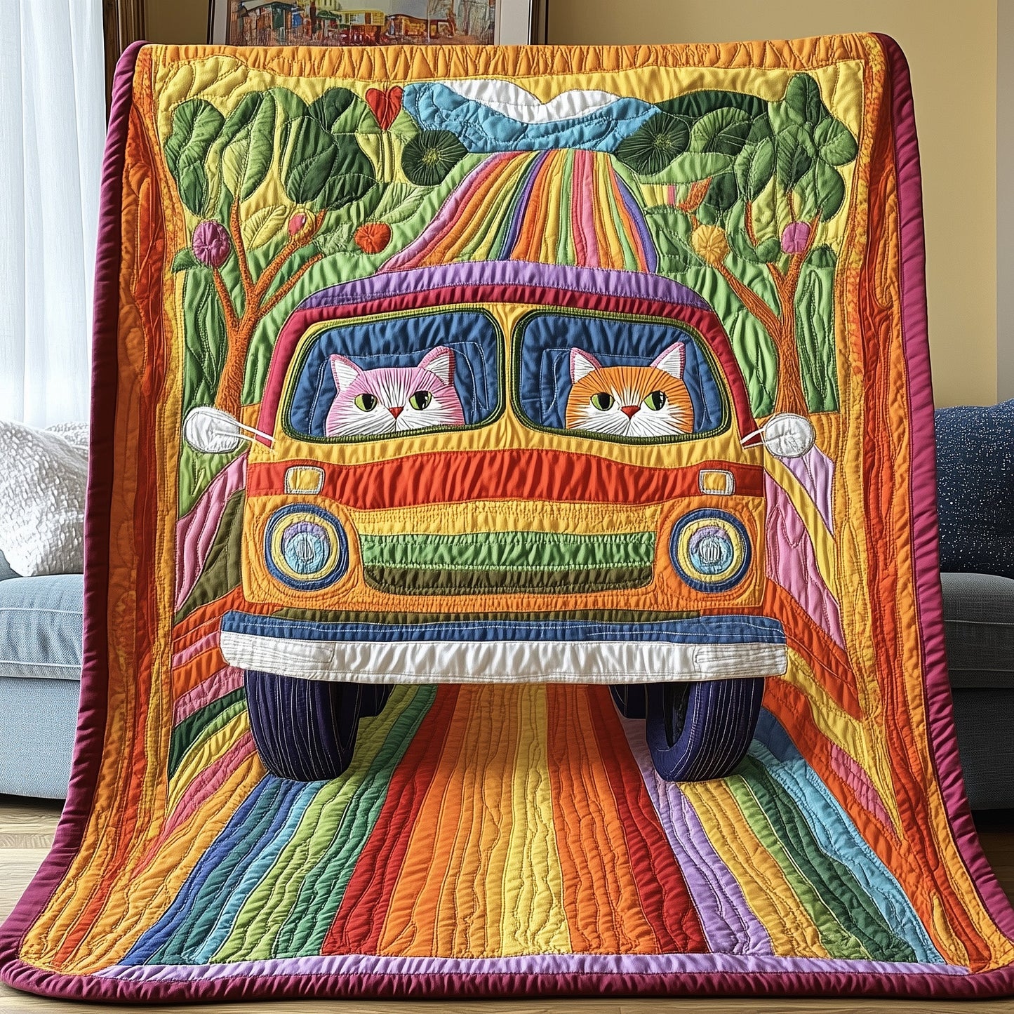 Highway Meowster Quilted Blanket GFTOTP4544