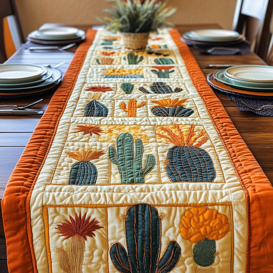 Blooming Cactus Haven Quilted Table Runner GFTOTP4591