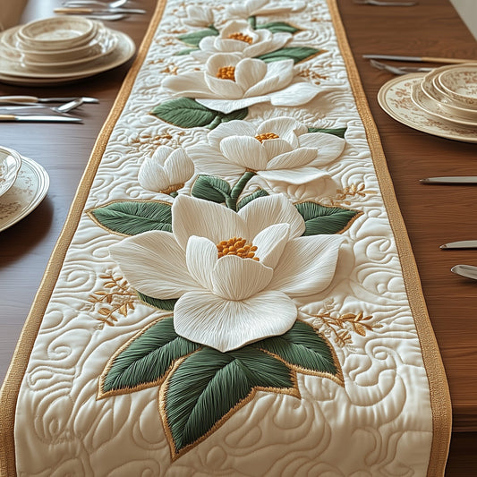 Elegant Magnolia Quilted Table Runner GFTOTP4839