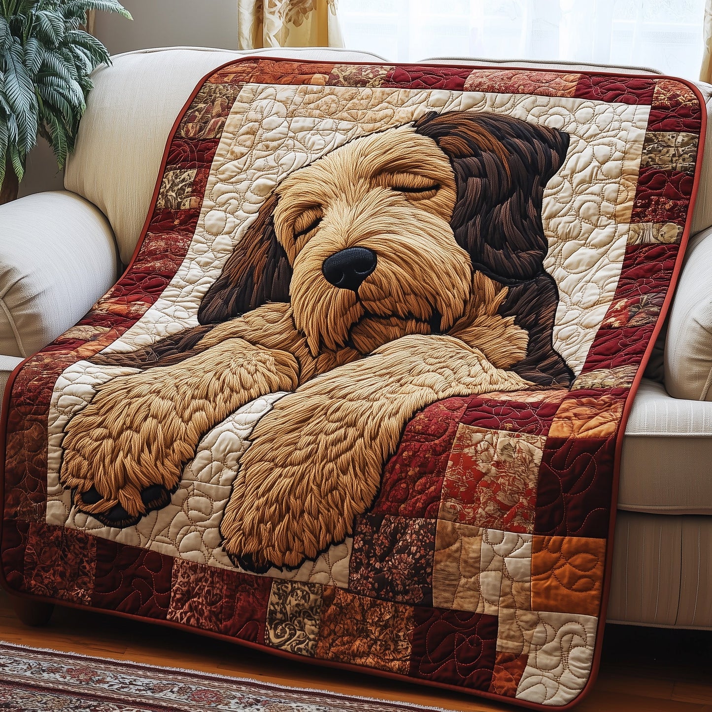 Airedale Charm Quilted Blanket GFTOTP4854